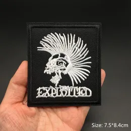 Patches colecionáveis para fãs Band Rock Clothes Badges Iron On Patches Appliques Bordados Music Punk Stripes for Clothes Jacket Jeans Diy Decoration