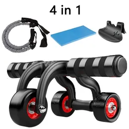 Core Abdominal Trainers Inga brus 3 hjul Roller Home Fitness Equipment Muskel Övning Body Arm Midje Gym AB Power Trainer 230617