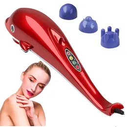 Ansikte Massager Electric Dolphin Massager Back Massage Infrared Stick Roller Cervical Hammer Back Multifunktionell vibrationskroppsmassage 230617