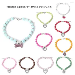 Dog Collars Collar Safe Removable Pearl Necklace Cat Chokerエレガントな装飾信頼できるペットアクセサリー子犬用品