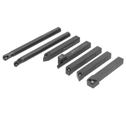 Sliper Holder Boring stånginsatser som är inställda för bearbetning av ståldelar 7 st 12mm Shank Diameter Lathe Turning Tool