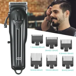 Hair Trimmer Rechargeable VGR Professional Hair Clipper Hair Trimmer For Men Shaver Hair Cutting Machine Barber Accessories Cut Machin Beard 230617