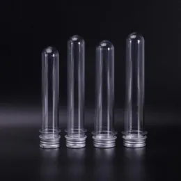 40mlの空の透明なプラスチックチューブペットプラスチックテストチューブボトルフェイスマスクキャンディー電話ケーブルコンテナとアルミニウムキャップOQBSI