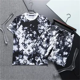 Summer Fashion Men and Womens Shorts Tracksuit Set Short Sleeve 100% Cotton Grey T Short Shorts Print Man Set Men's Brand Clothing R8