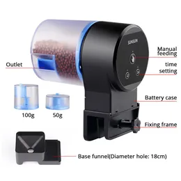 Feeder Sunsun Automatic Feeder Aquarium Goldfish Smart Timing Timing Auto Fish Timer Fooding 12/12/24 часа