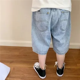 Szorty Baby Kids Boys Lose cienkie miękkie szorty Capris Childs Krótkie spodnie w stylu zagraniczne dżinsy i letnie ubrania P4 455 230617