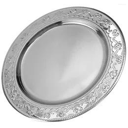 Наборы наборов посуды из нержавеющей стали для хранения диска тарелка металлическая кемпинг многоразовый ужин с подачей пикника круглый ретро банджас Пара Комида