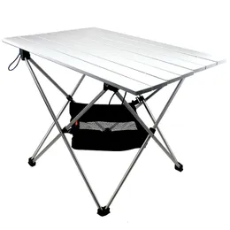 Camp Furniture Ultralight Aluminum Table Portable Folding Camping with Carry Bag for Outdoor Fishing Picnic 230617