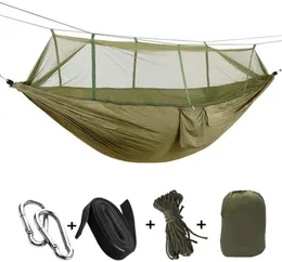 Camp Furniture Portable Outdoor Camping Hammock with Mosquito Net 12 Persons Go Swing Garden Hanging Bed Ultralight Tourist Sleeping Hammocks 230617