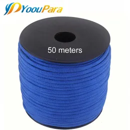 Climbing Ropes 252 Colors 50 M/Spools Paracord 550 Paracord Rope Type III 7 Stand Parachute Cord Outdoor Camping Survival Wind Rope Wholesale 230617