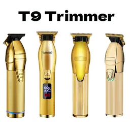 Tagliacapelli Gold Tagliacapelli professionale Clipper per uomo Barbiere ricaricabile Cordless Taglio capelli T9 Hair Styling Beard Trimmer S9 Machin 230617