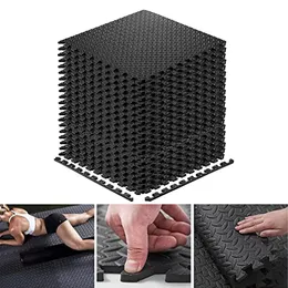 Yogamatten, 12 Stück, Übungsmatten, Schaumstoffmatten, Fitnessstudio-Bodenmattenbezug, ineinandergreifende Schaumstoffmatten mit EVA-Schaum-Bodenfliesen für Heim-Fitnessstudio, 30 x 30 cm, 230617