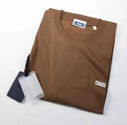 Mäns t-shirts kith skjorta fem färger små kith tee 2024ss saker män kvinnor sommarfärgning kith t shirt högkvalitativa toppar box passar kort ärm cc fq5s