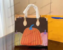 StylisheEndibags Designer Tote Bag Luxury Screald Handbag本革新しいスタイルのカボチャプリントショッピング35cm mmトップレベルのレプリケーションイブニングバッグ
