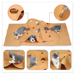 매트 2 레이어 고양이 활동 재생 매트 재미있는 대화식 놀이 스크래치 훈련 장난감 브라운 바이트 패드 스크래치 키티 장난감 액세서리