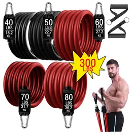 Resistance Bands 300lbs Exercise Set 1117Pcs Fitness Yoga Booty Stretch Training for Home Gym Workout Equipments 230617