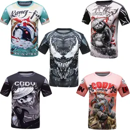 Other Sporting Goods Rashguard Kids MMA T-shirt Boy Short Sleeve Kid's Kickboxing Jiu Jitsu Shirts Children Rash Guard MMA Clothing Compression Shirt 230617