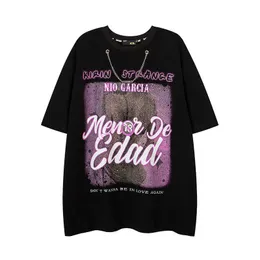 Camiseta feminina de manga curta YPRS moda masculina vintageins estilo corrente