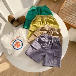 Shorts 28T Verão Algodão para Meninos Crianças Crianças Roupas de Bebê Casual Solto Infantil Menino Calças Infantis Simples 230617