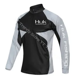 Другие спортивные товары Huk Fishing Clothing Профессиональная рыбацкая рубашка с длинным рукавом бамбуковый волокно UPF 50 дышащая быстрая сухая рыбацкая одежда QW03 230617
