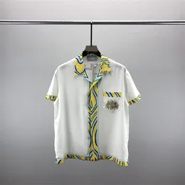 1 män designer skjortor sommar shoort hylsa casual skjortor mode lösa polos strandstil andningsbara tshirts tees kläder q141