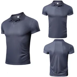 남자 폴로 패션 스포츠 T 셔츠 남자 여름 달리기 셔츠 짧은 슬리브 슬림 한 탑 캐주얼 비즈니스 폴로 셔츠 camisetas gym masculino 230617