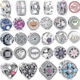 Per pandora charms in argento sterling perline braccialetto cuore rotondo charmes ciondoli fai da te Fine