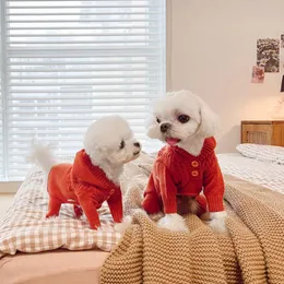 Rompers Winter Dog Jumpsuit tröja kappa Yorkshire terrier kläder valp liten hund kostym chihuahua pomeranian maltese poodle kläder