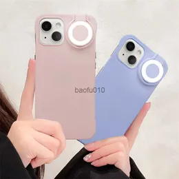 Lämplig för iPhone13 Fill Light Mobile Shell Ring Flash Selfie Beauty LED Halo Apple 12 Mobiltelefon Skydd Coverl230619