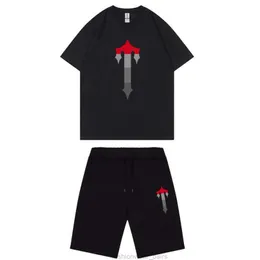 Дизайнерская модная одежда мужская спортивные костюмы Tees футболки шорты для футболок новая мода Trapstar Сделанная спортивная одежда