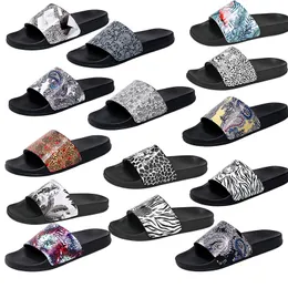 Zebra Rubber Sandals Slippers Slides Casual Shoe Flat Slide Luxury Brand Designer Men Slipper Lightweight Black Elephant Sandals Beach Shoes Size 38-46