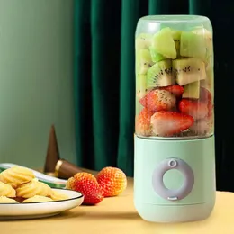 Fruktgrönsaksverktyg 500 ml elektrisk juicer bärbar smoothie mixer 6 kniv mini blandare USB trådlös laddningsbar mixer juicers cup för resor 230617