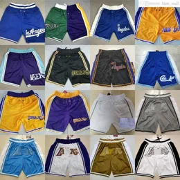 Justdon Basketball Shorts Retro Classic Just Don Los24angeles 8 Blackmamba With Pocket Breatble Beach Short Hip Pop Sweatpants