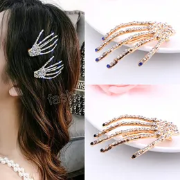 Halloween Skull Hand Bone Hairpins Gripper Skeleton Hair Clip Headband Barrettes Hair Styling Accessories