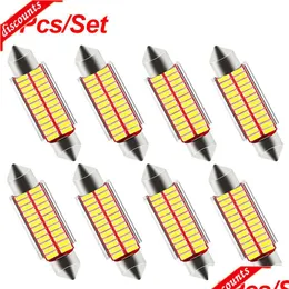 أضواء زخرفية 8pcs/مجموعة السيارة الداخلية مصباح C10W C5W LED