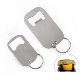 Openers Protable Keychain Keyring Stainless Steel Beer Bottle Opener Big And Small Size Beverage Qw8551 Drop Delivery Home Garden Ki Dhxqu