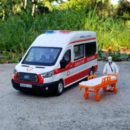 DIECAST MODEL CAR 1 34 Ford Transit stop karetki pogotowia ratunkowa