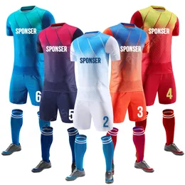 Andere Sportartikel 22-23 DIY-Fußballtrikot-Set Herren-Fußballuniform Benutzerdefinierte Fußballtrikots Futbol-Fußballhemden für Erwachsene Sportuniform-Trainingsanzug 230617