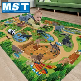 Spela mattor 12 stycken av simulerade djurmodeller Game Mats barnmattautveckling Baby Crawling Mats Toys Biologi Education Learning Toys 230619