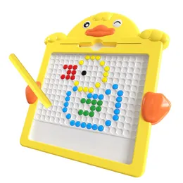 Intelligens Toys DIY Children's Magnetic Drawing Board Toys Colorful Magnetic Beads Fine Motor Training Writing Board Games Early Childhood Education Toys 230619