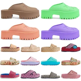 Sandaler mode macaron tofflor damer strand ränder avslappnade flip flops höjande tofflor designer tofflor sandaler bomull fluffy claquette tofflor glid