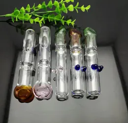 Fabbricazione di pipe in vetro Bong soffiati a mano Ugello di aspirazione in vetro con filtro a bocca piatta