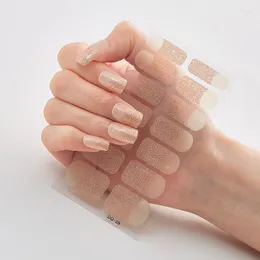 Adesivi per unghie Shiny Glitter Series Paillettes in polvere Design minimalista Adesivo autoadesivo Decalcomanie per unghie