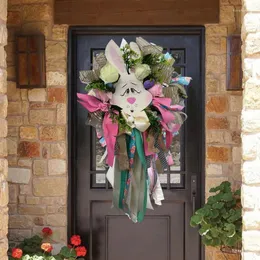 Flores decorativas Guirlanda de Páscoa Design de peça única O uso a longo prazo cria uma atmosfera acolhedora fácil de decorar a casa