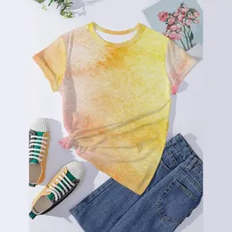 Kvinnors T-skjortor Seeyoushy 2023 Summer Women's T-shirt Kort ärm Crew Neck Tend Clothing Y2K Casual Top 3D Print Acotar