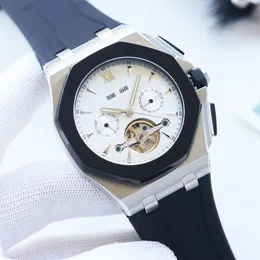 Erkek kol saati 45mm mekanik kauçuk kayış safir su geçirmez orologio di lusso çoklu renkli spor saati tourbillon