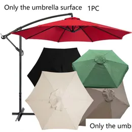 Paraplyer Patio Paraply Ersättare Canopy Market Table Trädgård utomhusdäck Byt ut ER Fit för 6 RIBS Drop Delivery Home Hushåll S DHD6B