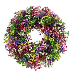 Dekorativa blommor färgglada stjärnkrans Garland hemfestival vit dörr hängande väggdekoration liten blommig