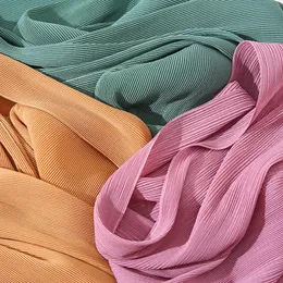 Schals sind plissierte Blase Chiffon Instant Hijabs Plain Crinkle Schals Schal Dame hochwertige weiche dicke muslimische Wraps 180 * 85 cm 230619