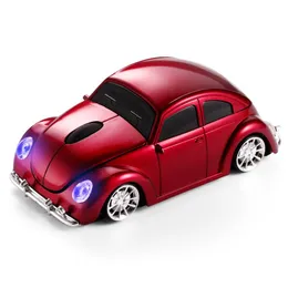 Mouse wireless per auto d'epoca in stile quattro colori giallo blu rosso 2 4g car MIce 1200Dpi leisure187K